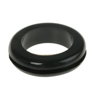 RS PRO Black PVC 20.3mm Cable Grommet for Maximum of 15.5mm Cable Dia.