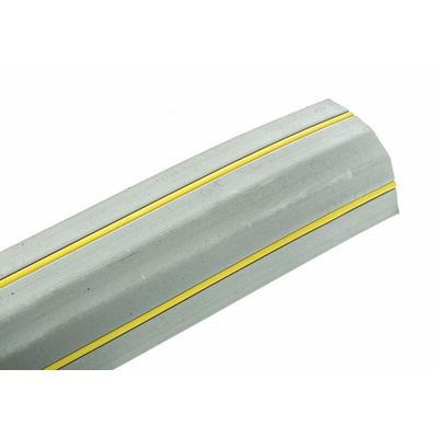 Vulcascot 3m Grey/Yellow Cable Cover, 14 x 8mm Inside dia.