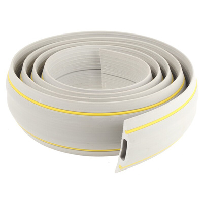 Vulcascot 3m Grey/Yellow Cable Cover, 30 x 10mm Inside dia.