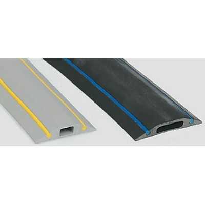 Vulcascot 9m Grey/Yellow Cable Cover, 30 x 10mm Inside dia.