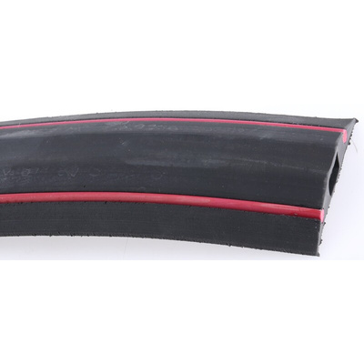 Vulcascot 3m Black/Red Cable Cover, 14 x 8mm Inside dia.