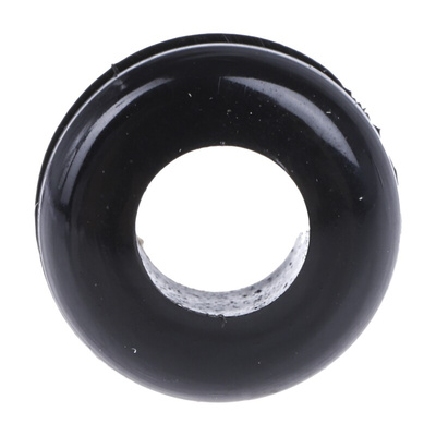 RS PRO Black PVC 10mm Cable Grommet for Maximum of 6.4mm Cable Dia.