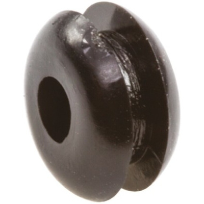 RS PRO Black PVC 6mm Cable Grommet for Maximum of 3mm Cable Dia.