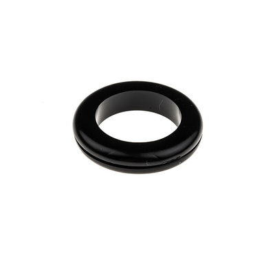 RS PRO Black PVC 31.7mm Cable Grommet for Maximum of 25mm Cable Dia.