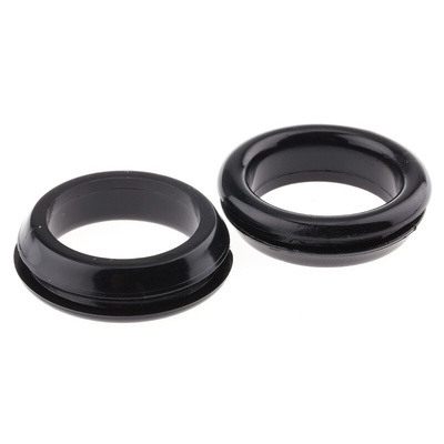 RS PRO Black PVC 26mm Cable Grommet for Maximum of 20.8mm Cable Dia.