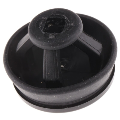 WISKA Black Polypropylene, Thermoplastic 16mm Cable Grommet for 4 → 10mm Cable Dia.