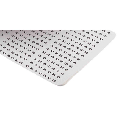 RS PRO Adhesive Cable Markers, Black on White, Pre-printed "0 → 9"