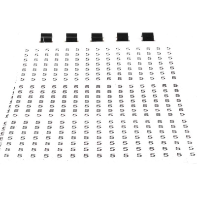 RS PRO Adhesive Cable Markers, Black on White, Pre-printed "0 → 9"