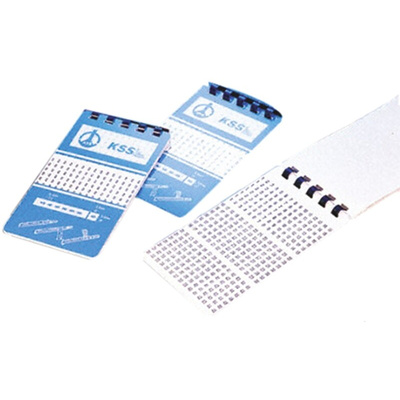RS PRO Adhesive Cable Markers, Black on White, Pre-printed "0 → 9"