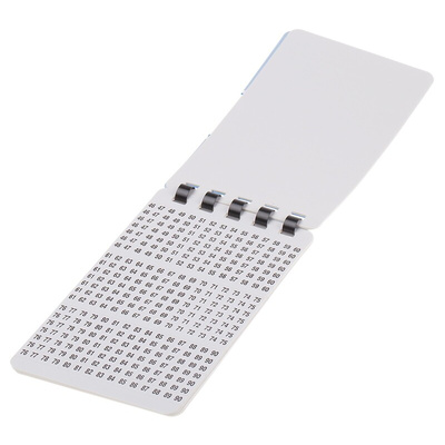 RS PRO Adhesive Cable Markers, Black on White, Pre-printed "46 → 90"