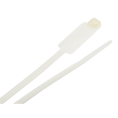 RS PRO Cable Tie Cable Markers, Natural