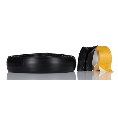RS PRO 1.83m Black Cable Cover in PVC, 7.4mm Inside dia.