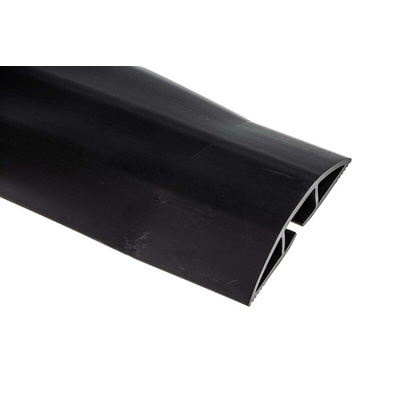 RS PRO 1.83m Black Cable Cover in PVC, 19mm Inside dia.