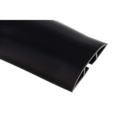 RS PRO 1.83m Black Cable Cover in PVC, 22mm Inside dia.