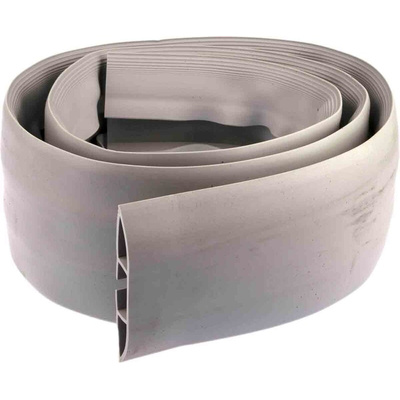 RS PRO 1.83m Grey Cable Cover in PVC, 29.4mm Inside dia.