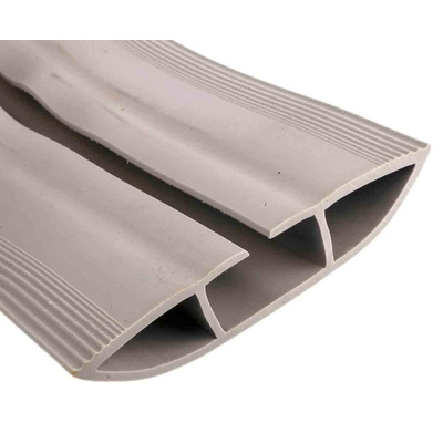 RS PRO 1.83m Grey Cable Cover in PVC, 29.4mm Inside dia.