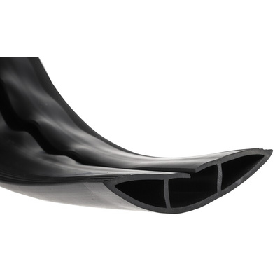 RS PRO 1.83m Black Cable Cover in PVC, 29.4mm Inside dia.