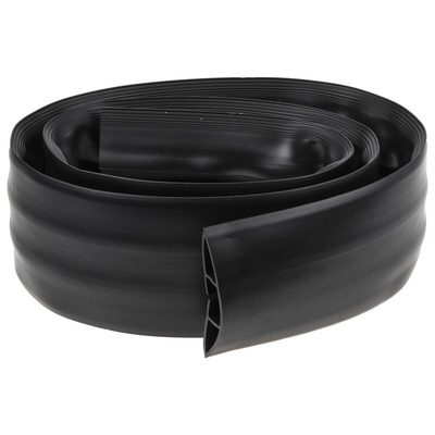RS PRO 1.83m Black Cable Cover in PVC, 29.4mm Inside dia.