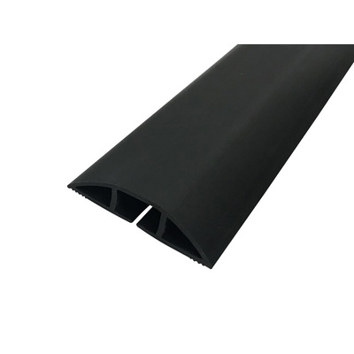 RS PRO 1m Black Cable Cover in PVC, 14.8 x 7.8mm Inside dia.