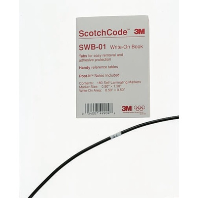 3M SWB -04 Adhesive Cable Marker Book, 8 → 39mm Cable