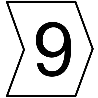 HellermannTyton Helagrip Slide On Cable Markers, Black on White, Pre-printed "9", 4 → 9mm Cable