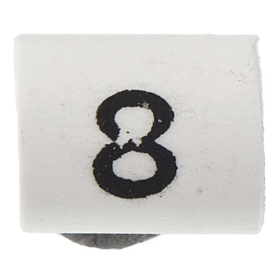 TE Connectivity Heat Shrink Cable Markers, White, Pre-printed "8", 1 → 3mm Cable