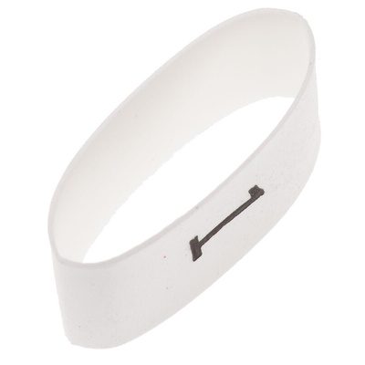 TE Connectivity Heat Shrink Cable Markers, White, Pre-printed "1", 4 → 12mm Cable