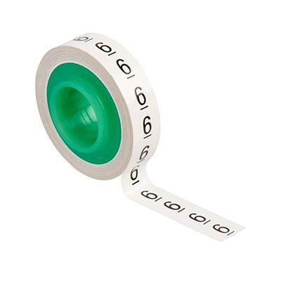 3M Adhesive Cable Markers, Pre-printed "6"