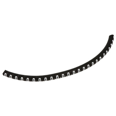 HellermannTyton Helagrip Slide On Cable Markers, White on Black, Pre-printed "0", 1 → 3mm Cable, for Cables &