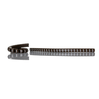 HellermannTyton Helagrip Slide On Cable Markers, White on Brown, Pre-printed "1", 1 → 3mm Cable, for Cables &