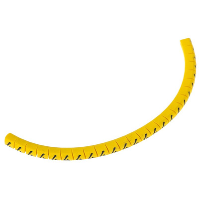 HellermannTyton Helagrip Slide On Cable Markers, Black on Yellow, Pre-printed "4", 1 → 3mm Cable