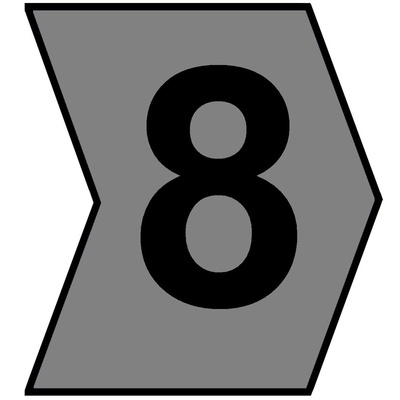 HellermannTyton Helagrip Slide On Cable Markers, Black on Grey, Pre-printed "8", 1 → 3mm Cable