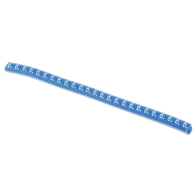 HellermannTyton Helagrip Slide On Cable Markers, White on Blue, Pre-printed "6", 2 → 5mm Cable