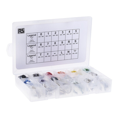 HellermannTyton Helagrip Slide On Cable Marker Kit, Black, Blue, Brown, Green, Grey, Orange, Red, Violet, White,