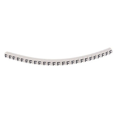 HellermannTyton Helagrip Slide On Cable Markers, Black on White, Pre-printed "F", 1 → 3mm Cable