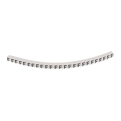 HellermannTyton Helagrip Slide On Cable Markers, Black on White, Pre-printed "F", 2 → 5mm Cable