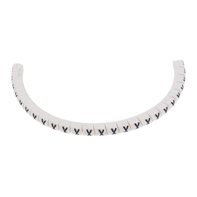 HellermannTyton Helagrip Slide On Cable Marker, Black on White, Pre-printed "X", 1 → 3mm Cable