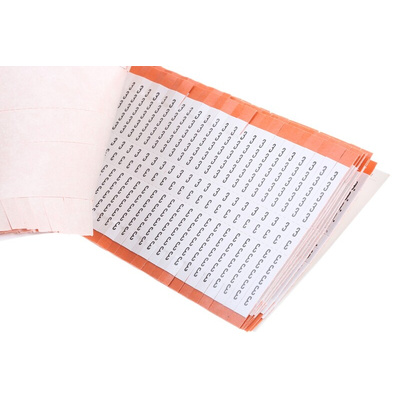 SES Sterling Adhesive Cable Marker Book, Black on White, Pre-printed "0 → 9"