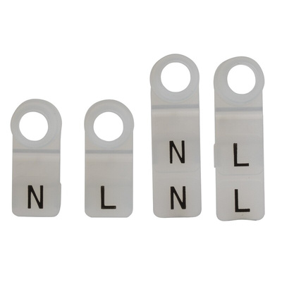 RS PRO Clip On Cable Markers, Pre-printed "L, N", for Single Phase Electricity Meters