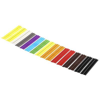 JLP PLIO®-CLIP Clip On Cable Markers, assorted colours, Pre-printed "-, +, 0 → 9", 3.6 → 6mm Cable