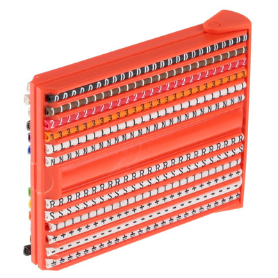 HellermannTyton Helagrip Slide On Cable Marker Kit, Black, Blue, Brown, Green, Grey, Orange, Red, Violet, White,