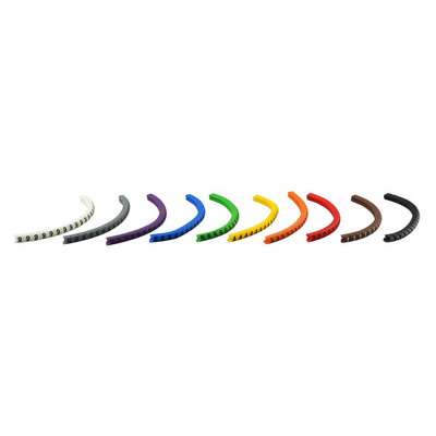 RS PRO Slide On Cable Marker, Black on Yellow, Pre-printed "4"