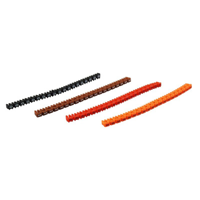 RS PRO Clip On Cable Marker, Black on Orange, Pre-printed "3"