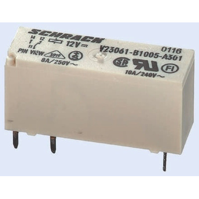TE Connectivity, 24V dc Coil Non-Latching Relay SPDT, 8A Switching Current PCB Mount,  Single Pole