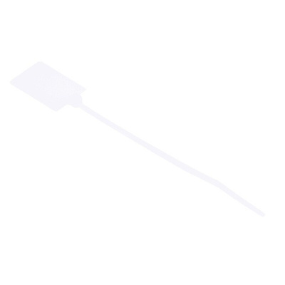 RS PRO Cable Tie Cable Markers, Natural, Pre-printed "Blank", for Cables