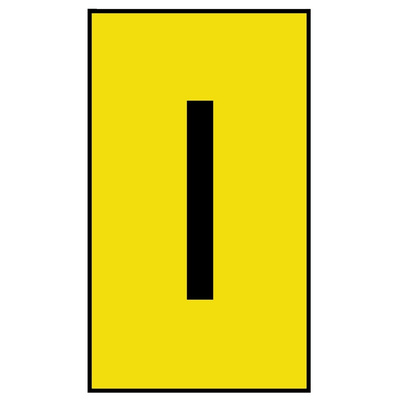 HellermannTyton Ovalgrip Slide On Cable Markers, Black on Yellow, Pre-printed "I", 2.5 → 6mm Cable