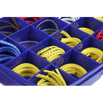 HellermannTyton HOPC Slide On Cable Marker Kit, Black, Blue, Brown, Green, Grey, Orange, Red, Violet, White, Yellow,