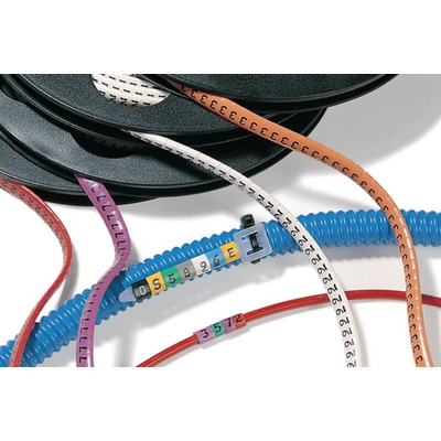 HellermannTyton HOPC Slide On Cable Marker Kit, Black, Blue, Brown, Green, Grey, Orange, Red, Violet, White, Yellow,