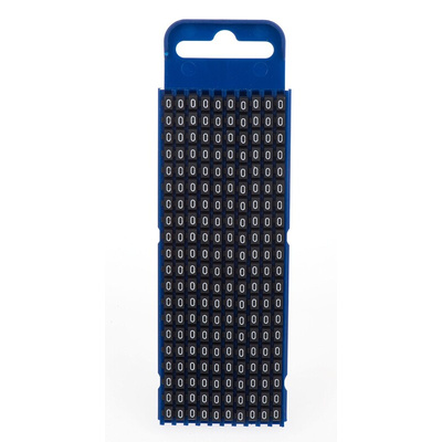 HellermannTyton WIC2 Snap On Cable Markers, Black, Pre-printed "0", 2.8 → 3.8mm Cable