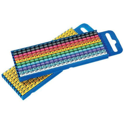 HellermannTyton WIC2 Snap On Cable Markers, Yellow, Pre-printed "4", 2.8 → 3.8mm Cable